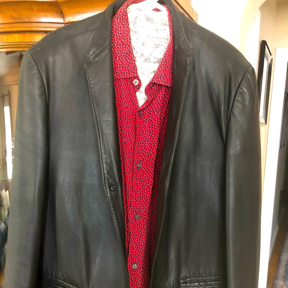 DKNY leather sport jacket. Size 52 large